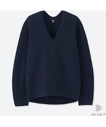 UNIQLO | 3Dプレミアムラムコクーンセーター（長袖）(ニット/セーター)