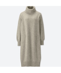 UNIQLO | プレミアムラムタートルネックワンピース（長袖）(ニット/セーター)
