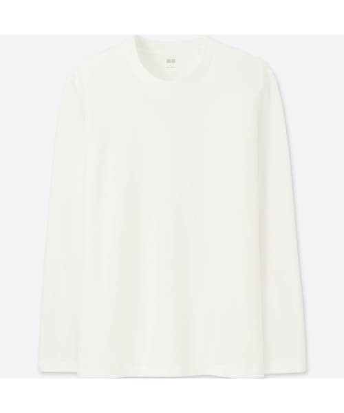 UNIQLO（ユニクロ）の「ヒートテックストレッチフリースクルーネックT（長袖）（Tシャツ/カットソー・メンズ・WHITE 00/NAVY 69/RED 17/BLACK 09/DARK GREEN 58/DARK GRAY 08・3XL/L/M/XXL/4XL/XL/S/XS）」の2枚目の写真