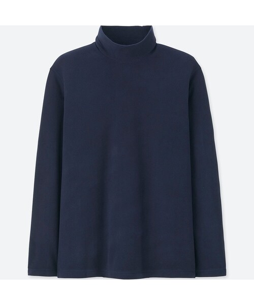 UNIQLO（ユニクロ）の「ヒートテックストレッチフリースモックネックT（長袖）（Tシャツ/カットソー・メンズ・WHITE 00/DARK GRAY 08/GREEN 55/RED 17/BLACK 09/NAVY 69/BLUE 68・3XL/XXL/XS/XL/S/M/4XL/L）」の5枚目の写真