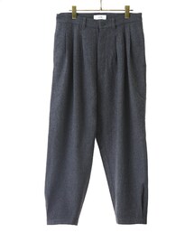 marka | STRAIGHT TUCK PANTS - WOOL VIYELLA FULLING -(スラックス)