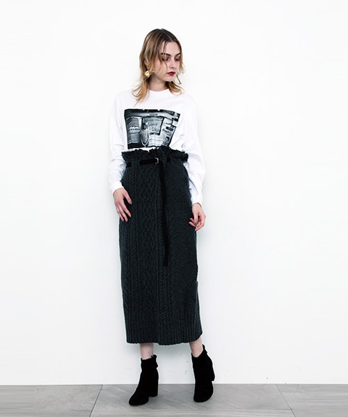 Uhr（ウーア）の「ケーブルニットスカート（）」 - WEAR