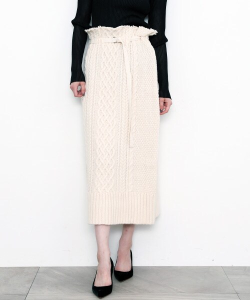 Uhr（ウーア）の「ケーブルニットスカート（）」 - WEAR