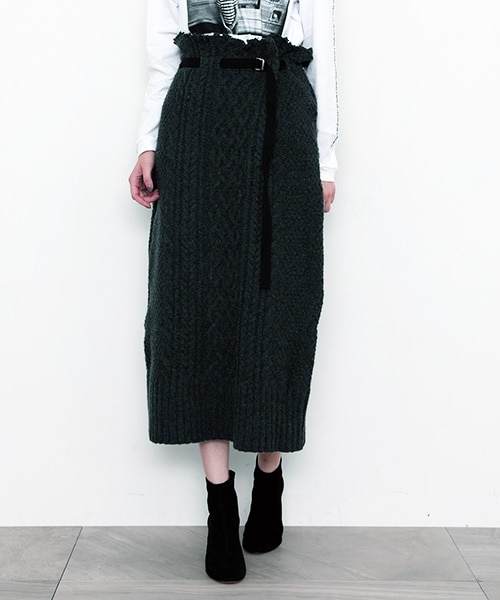 Uhr（ウーア）の「ケーブルニットスカート（）」 - WEAR