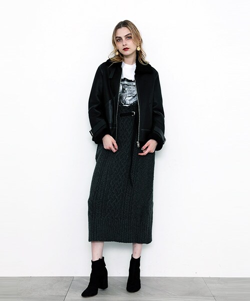 Uhr（ウーア）の「ケーブルニットスカート（）」 - WEAR