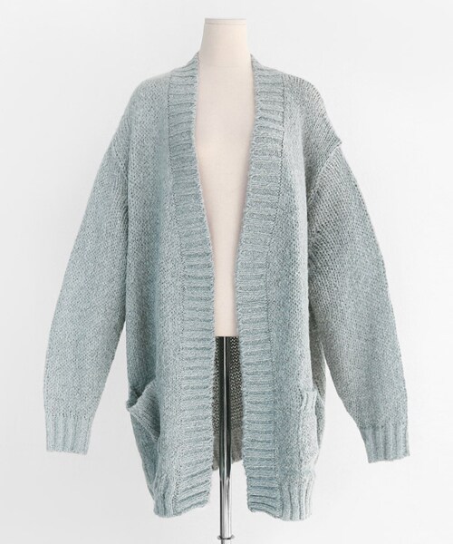 DHOLIC（ディーホリック）の「カラーミックスロングカーディガン（その他アウター・レディース・グレー/ベージュ/その他・FREE）」の3枚目の写真