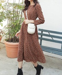 DHOLIC | フローラルウエストタイワンピース(ワンピース)