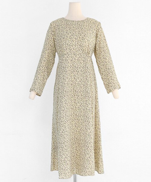 DHOLIC(ディーホリック)の「フローラルウエストタイワンピース(ワンピース・レディース・ブラウン/イエロー・FREE)」の2枚目の写真