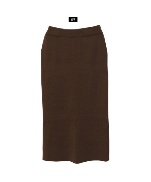 Dailyabout（デイリーアバウト）の「スリットヘムニットスカート（スカート・レディース・ベージュ/ブラック/ブラウン・FREE）」の3枚目の写真