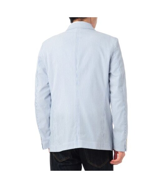 TAKEO KIKUCHI（タケオキクチ）の「サッカーロンドンストライプジャケット（テーラードジャケット・メンズ・ブルー系/ネイビー系・L/M）」の4枚目の写真