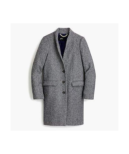 j crew wool herringbone topcoat