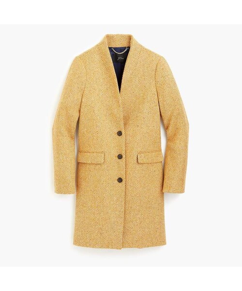 j crew herringbone topcoat