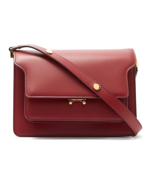 MARNI★TRUNK MEDIUM ショルダーバッグ★BURGUNDY★ MARNI（マルニ）の「Marni - Trunk Medium Leather Shoulder Bag