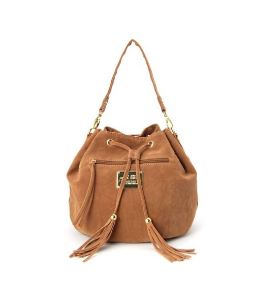 OZOC（オゾック）の「ゴールドプレート2WAY巾着ショルダーバッグ（ショルダーバッグ・レディース・ベージュ系/ブルー系/レッド系/ブラック・00）」の4枚目の写真