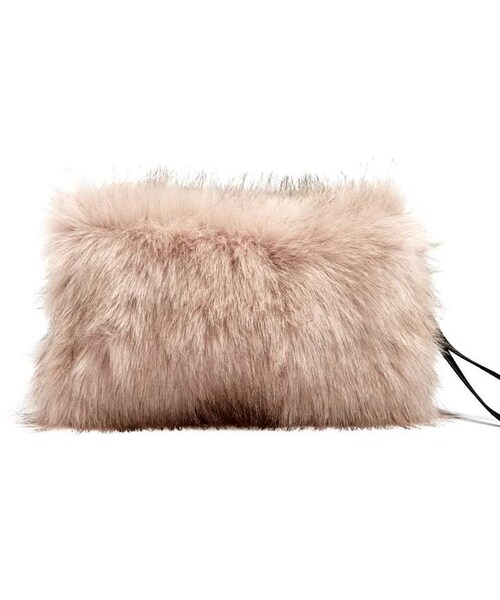 FOREVER 21(フォーエバー トゥエンティーワン)の「Forever 21 Faux Fur Clutch(クラッチバッグ・レディース・Pink・One Size)」の4枚目の写真