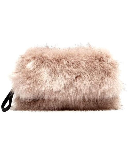 FOREVER 21(フォーエバー トゥエンティーワン)の「Forever 21 Faux Fur Clutch(クラッチバッグ・レディース・Pink・One Size)」の1枚目の写真