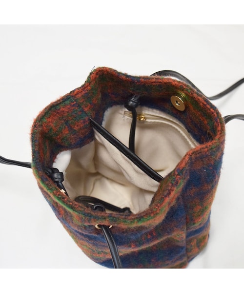 no brand（ノーブランド）の「チェックウール巾着BAG（ショルダーバッグ・レディース・その他）」の8枚目の写真