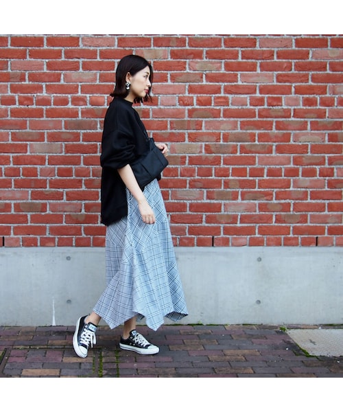 no brand（ノーブランド）の「チェックアシメSK（スカート・レディース・その他）」の4枚目の写真