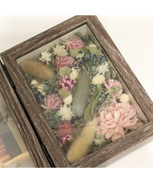 Handmade（ハンドメイド）の「両親贈呈品ドライフラワー写真立て