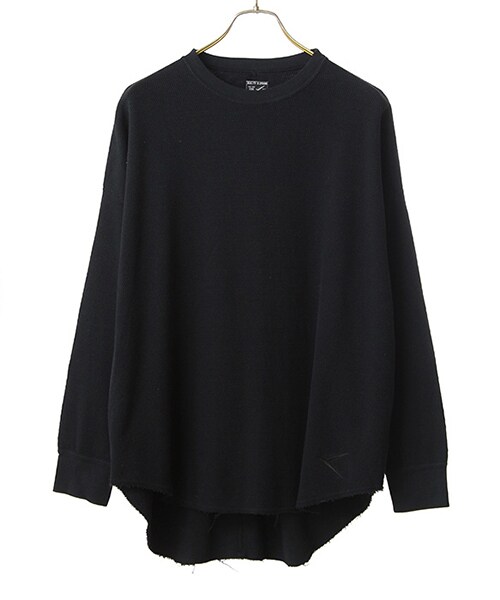 WP(ダブリューピー)の「BRAID ROUND THERMAL -BLACK-(Tシャツ/カットソー・メンズ・ブラック・L)」の1枚目の写真