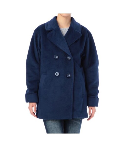 OZOC（オゾック）の「シャギーコート（その他コート・レディース・ブラウン系/ブルー系/ピンク系/ネイビー系/ブラック・M）」の4枚目の写真