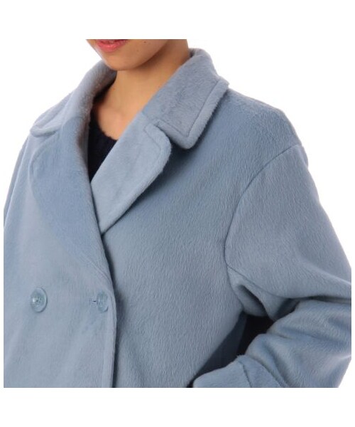 OZOC（オゾック）の「シャギーコート（その他コート・レディース・ブラウン系/ブルー系/ピンク系/ネイビー系/ブラック・M）」の9枚目の写真