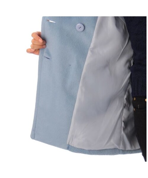 OZOC（オゾック）の「シャギーコート（その他コート・レディース・ブラウン系/ブルー系/ピンク系/ネイビー系/ブラック・M）」の12枚目の写真