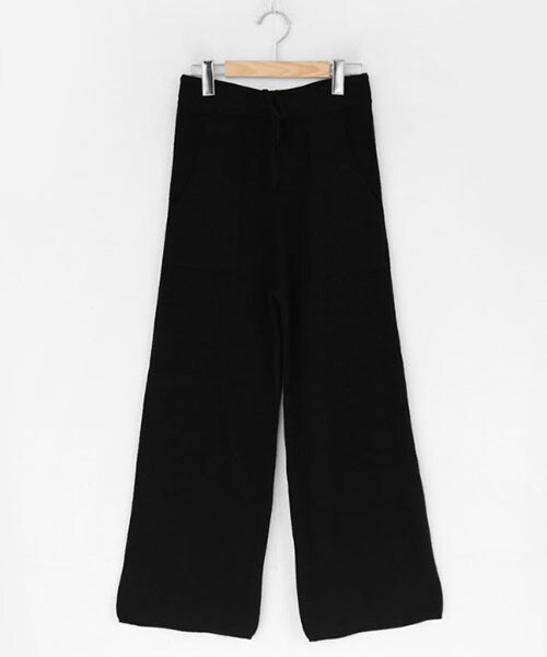 DHOLIC（ディーホリック）の「ポケット二ットイージーパンツ（その他パンツ・レディース・グレー/レッド/ブラック・FREE）」の2枚目の写真