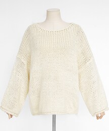 DHOLIC | ロールヘムオーバーサイズニットプルオーバー(ニット/セーター)