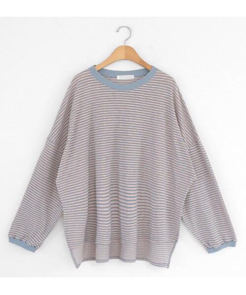 DHOLIC（ディーホリック）の「スリットボーダープルオーバー（Tシャツ/カットソー・レディース・ブラック/グリーン/ブルー・FREE）」の3枚目の写真