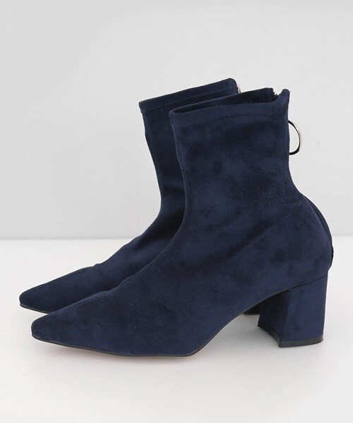 DHOLIC(ディーホリック)の「スエード調スリムアンクルブーツ(ブーツ・レディース・ブラック/ブルー/グリーン/ブラウン・225/230/235/240/245/250)」の4枚目の写真