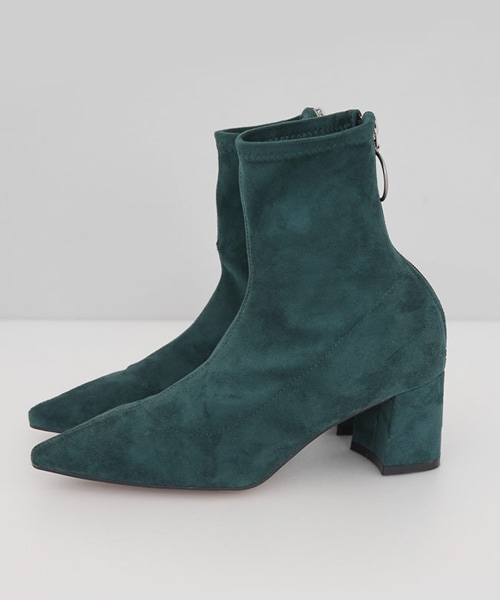 DHOLIC(ディーホリック)の「スエード調スリムアンクルブーツ(ブーツ・レディース・ブラック/ブルー/グリーン/ブラウン・225/230/235/240/245/250)」の3枚目の写真