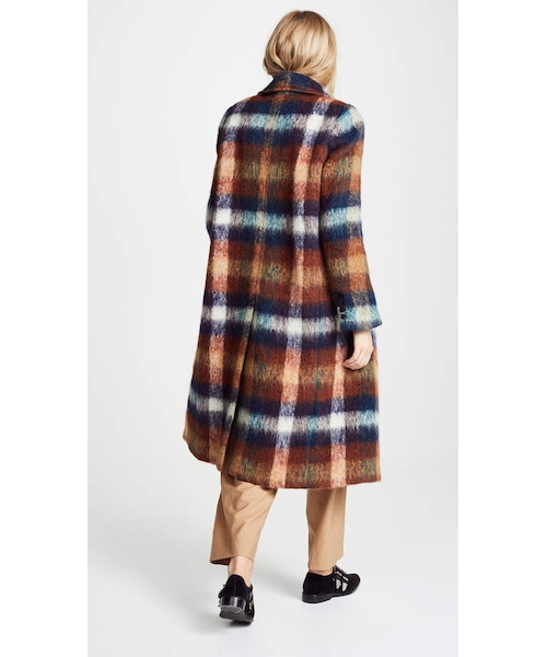 TOGA PULLA MOHAIR SHAGGY チェックロングコート TOGA PULLA（トーガ プルラ）の「Toga Pulla Mohair Shaggy Check Long