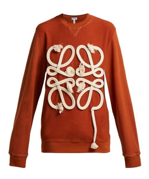 ロエベ　LOEWE Embroidered Sweatshirt ロエベ LOEWE Embroidered Sweatshirt LOEWE Logo-Embroidered Cotton