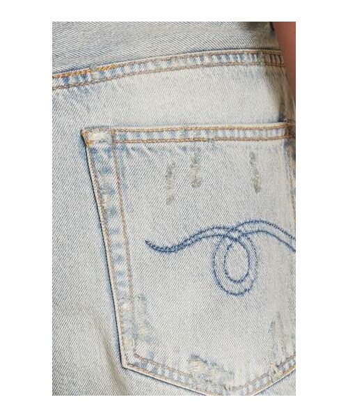 R13（アールサーティーン）の「R13 Shredded Slouch Denim Shorts（その他パンツ・レディース・Black/Blue・26/27/28/29/30）」の3枚目の写真