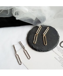 copine | 再々入荷！ダブルスクエアロングピアス(2color)【クリックポスト対象商品】(ピアス（両耳用）)
