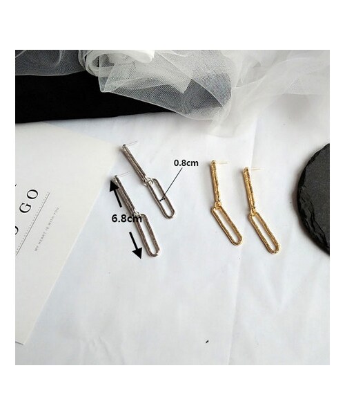copine(コピン)の「再々入荷!ダブルスクエアロングピアス(2color)【クリックポスト対象商品】(ピアス(両耳用)・レディース・その他)」の6枚目の写真