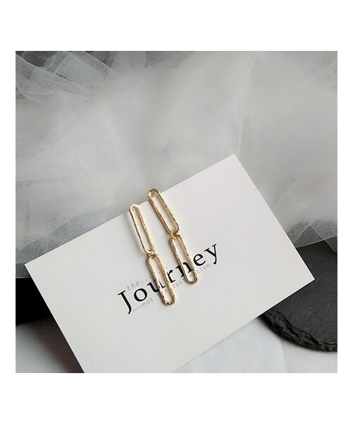 copine(コピン)の「再々入荷!ダブルスクエアロングピアス(2color)【クリックポスト対象商品】(ピアス(両耳用)・レディース・その他)」の4枚目の写真