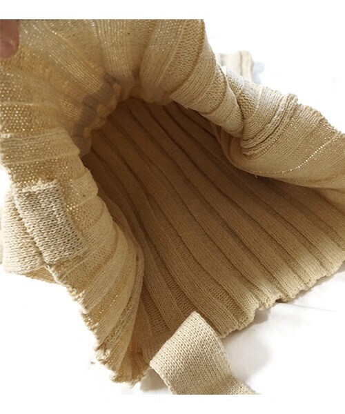 Tiffee SELECT（ティフィーセレクト）の「ポケット付き リブニットトートバッグ（トートバッグ・レディース・ベージュ・F）」の3枚目の写真