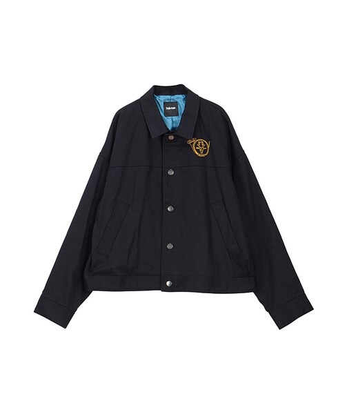 Ne-net(ネネット)の「ネ・ネット / ヤギとホルンブルゾン / ブルゾン(ジャケット/アウター・khaki 02○03○/navy 02○03○・サイズ,身丈,肩幅,身幅,袖丈,02,57.5,59,61,48,03,65.5,62.5,66,52.5,)」の2枚目の写真