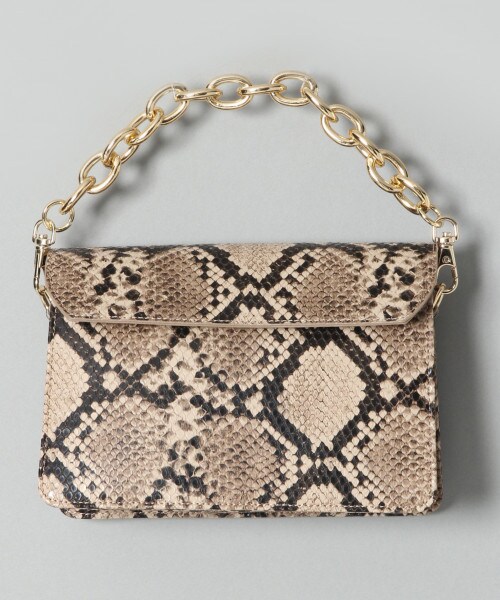 JEANASIS（ジーナシス）の「チェーン5ポケットミニショルダー（バッグ・ブラック()/パイソン()）」の15枚目の写真