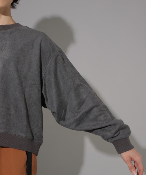PAGEBOY（ページボーイ）の「スエード裏毛プルオーバー（トップス・チャコール/アイボリー/ベージュ）」の12枚目の写真