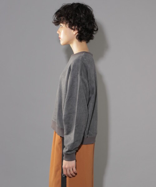 PAGEBOY（ページボーイ）の「スエード裏毛プルオーバー（トップス・チャコール/アイボリー/ベージュ）」の8枚目の写真