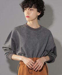 PAGEBOY | スエード裏毛プルオーバー(トップス)