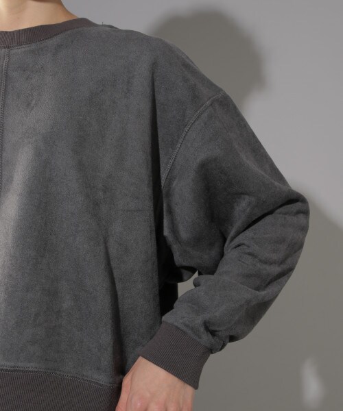 PAGEBOY（ページボーイ）の「スエード裏毛プルオーバー（トップス・チャコール/アイボリー/ベージュ）」の11枚目の写真