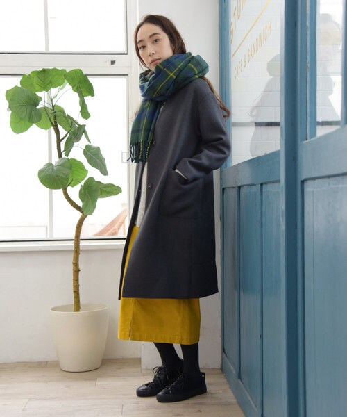 studio CLIP（スタディオクリップ）の「ノーカラーTRツイルコート（ジャケット/アウター・ライトグレー/チャコール/ブラウン/イエロー(WEB限定)/グリーン）」の7枚目の写真