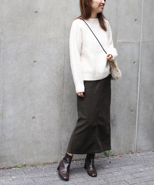 FRAMeWORK（フレームワーク）の「ブロークン起毛 5ポケスカート◆（スカート・ブラック/36/在庫あり/38/40）」の4枚目の写真