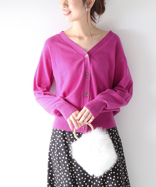 Spick and Span CASHMERE 2WAY Vカーディガン Spick & Span（スピックアンドスパン）の「PURE CASHMERE 2WAY V