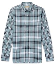 BURBERRY | Burberry Checked Cotton-Poplin Shirt(シャツ/ブラウス)