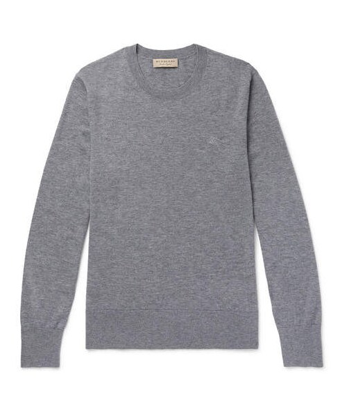 BURBERRY(バーバリー)の「Burberry Mélange Cashmere Sweater(ニット/セーター・メンズ・Gray・XXL/M/L/S/XL)」の1枚目の写真